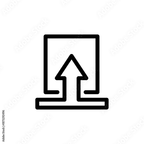 Upload Icon with Arrow Symbol for Data Transfer and Cloud Storage