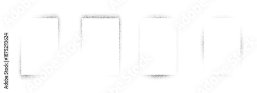 sprayed noise rectangle frame collection black dotted grain 