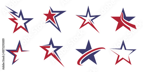 stars effect design with american theme for patriotic graphics