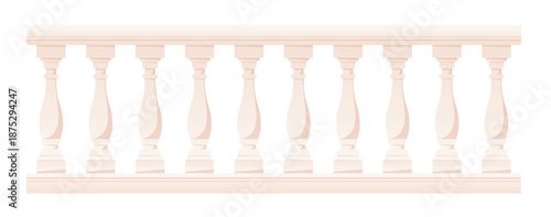 stone balustrade with balusters for fencing vector 