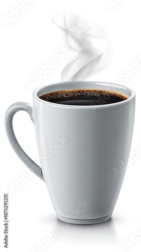 White Coffee Mug With Steam