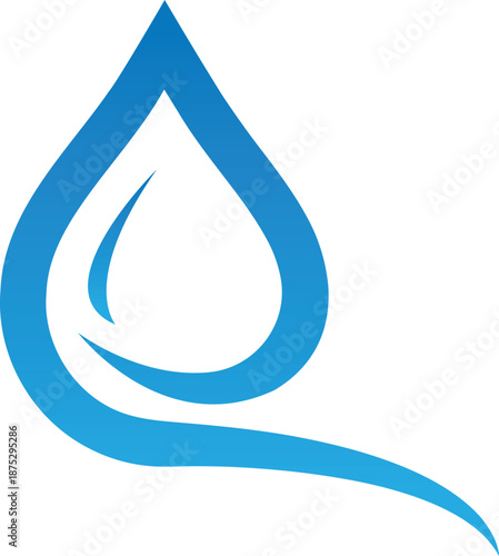 Vector water drop logo design
