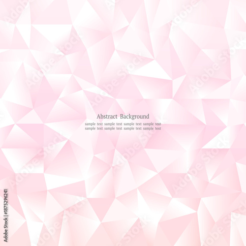 ポリゴンクリスタル調のピンク背景 正方形デザイン