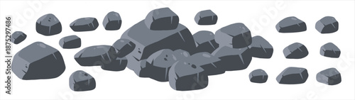  stone boulder granite debris cobble pile of rubble rock