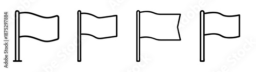 Vector illustration of various flag designs for graphic design and creative projects template design