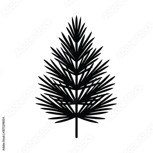 Pine Needles Flat Design Icon