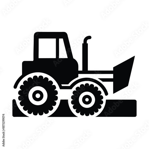 Plowing Machine Agriculture Icon