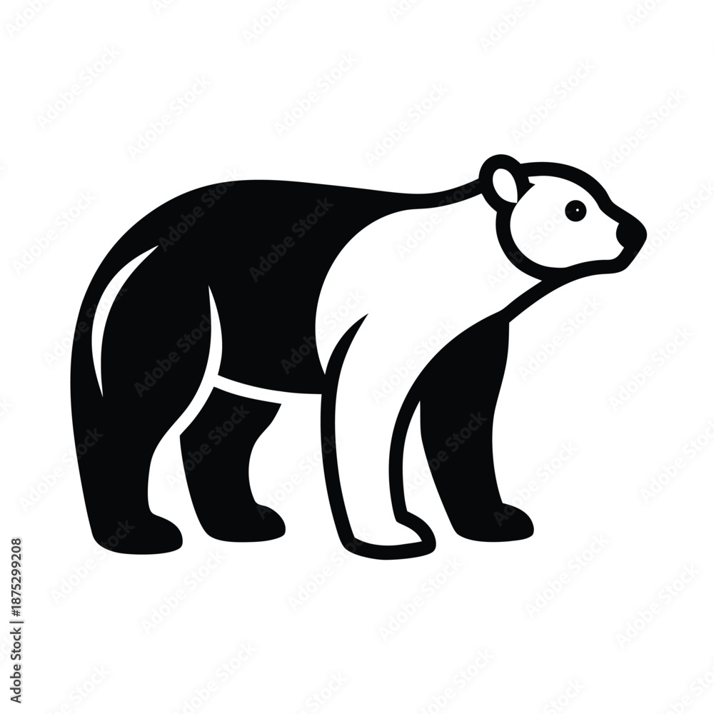 Fototapeta premium Polar Bear Arctic Icon