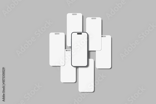 phone screen presentation blank mockup