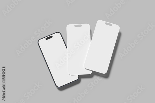 phone screen presentation blank mockup