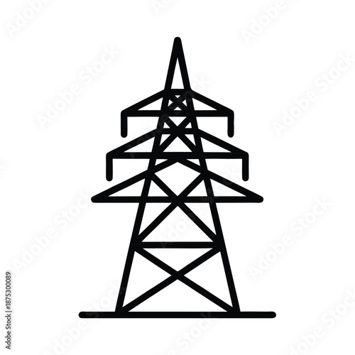Power Line Tower Energy Icon