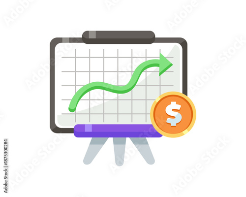 Financial chart vector image. Financial chart