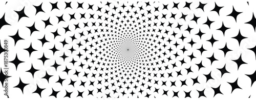 stars optical illusion background black and white hypnotic