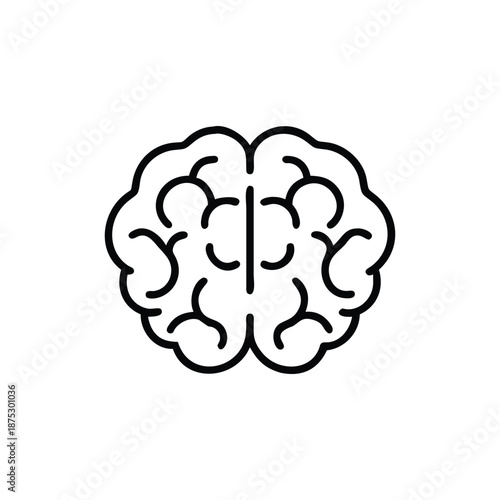 hand drawn vector illustration of human brain