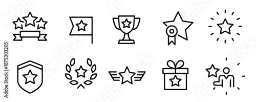  star award icons vector design