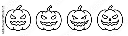 Halloween pumpkin carving stencils templates printable scary jack o lanterns face outline designs