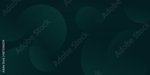 Tableau sur toile Dark emerald green background featuring subtle overlapping glowing circular orb shapes