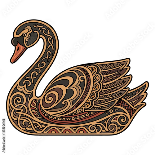 Intricate Decorative Swan Design Capturing the Essence of Sinhala Traditional Awurudu Sri Lanka Festivities and Cultural Artistry