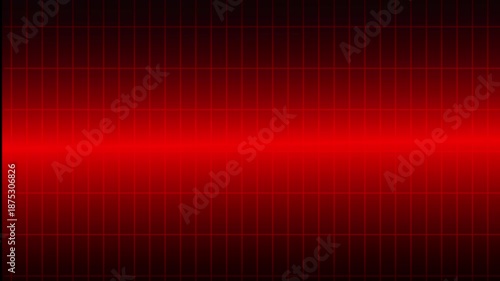 Abstract red background with seamless loop of dynamic grid lines and pulsating central glow