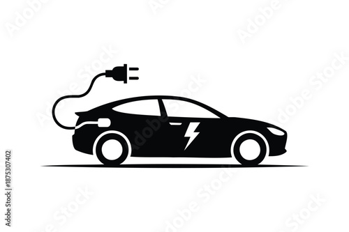 Electric Car Charging Icon plug cable