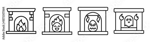 Halloween diy paper lanterns vector illustration tutorial spooky ghost monster fire design idea