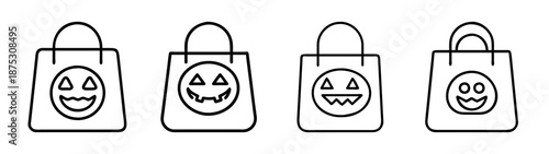 Halloween trick or treat bags vector illustration for halloween party and spooky season design