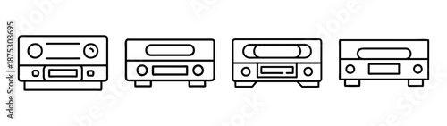 Front view bus vector illustration transportation vehicle public transport outline drawing design icon