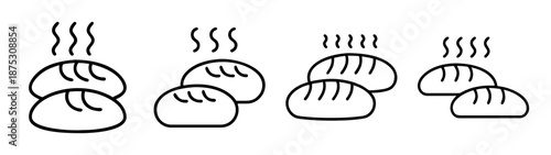 Delicious steamed buns vector art illustration for asian cuisine food blog and restaurant menu design