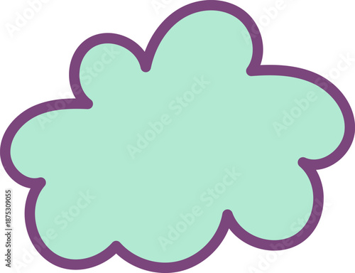 Cloud Speech Bubble Outline Cartoon