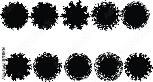 Wallpaper Mural Circular Geometric Pattern Design,10 Abstract Round Orbit Symbol for Creative Branding and Logos Torontodigital.ca