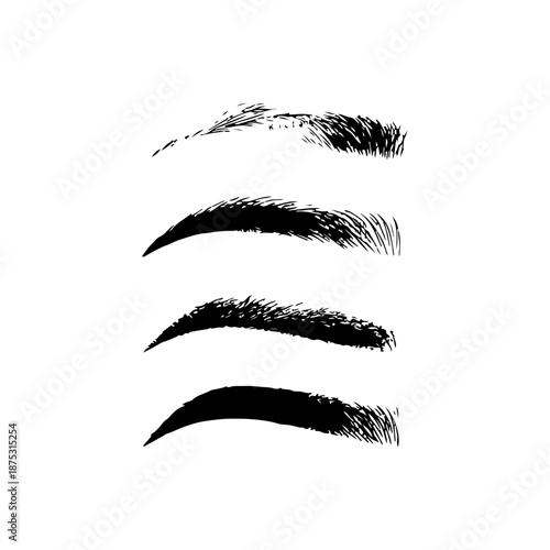 Series of eyebrow styles