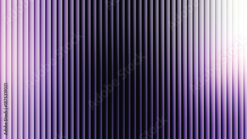 a purple and black gradient background with vertical lines and a white light effect