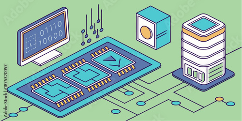 Modern Digital Technology Background Vector