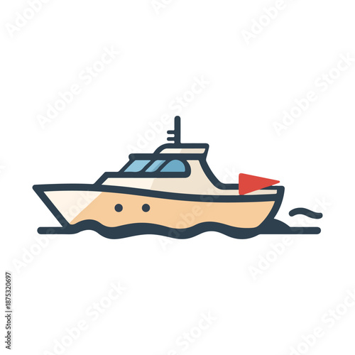 fishing boat vector illustration