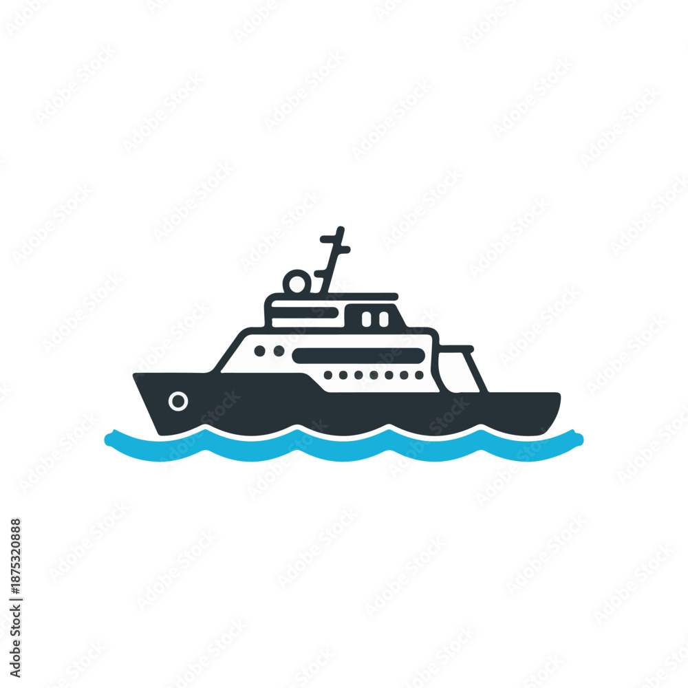 Obraz premium fishing boat vector illustration