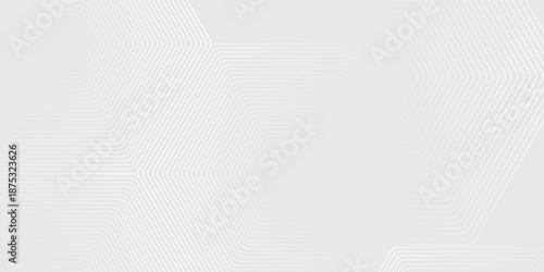 Hexagon white gray wave light technology texture background. Abstract big data digital concept simple art modern abstract