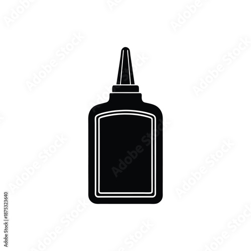 Black squeeze bottle with nozzle design vector