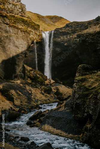 Hidden waterfall Iceland