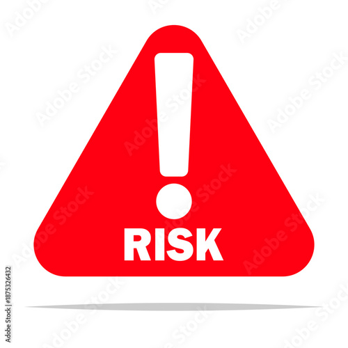 Risk triangular sign vector isolated illustration