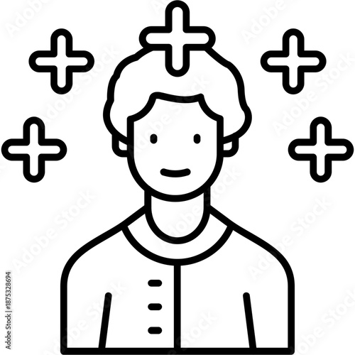 Positive Thinking Outline Icon