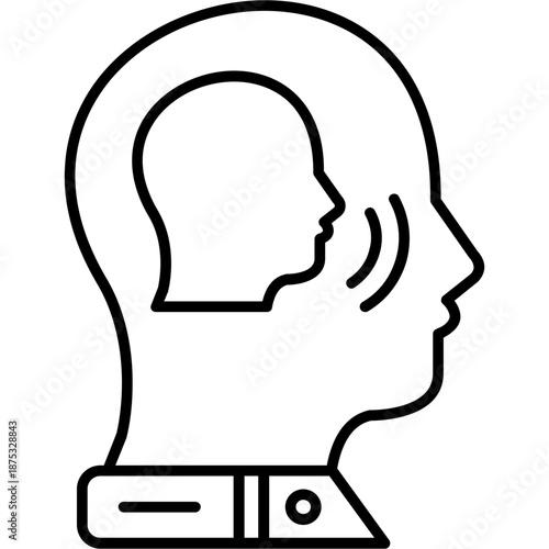 Inner Voice Outline Icon