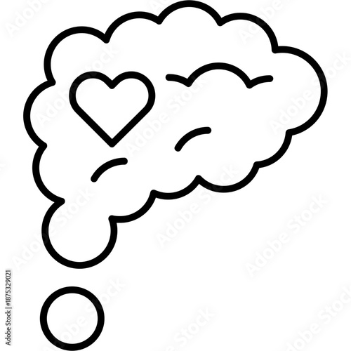 Empathy Brain Outline Icon