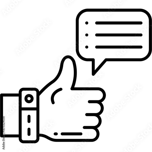 Positive Feedback Outline Icon