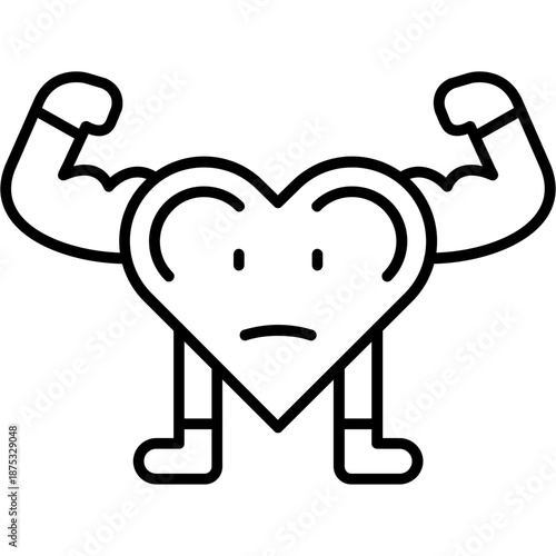 Motivated Heart Outline Icon