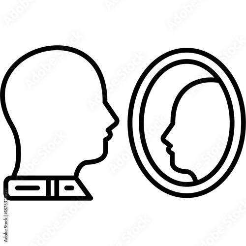 Emotional Reflection Outline Icon