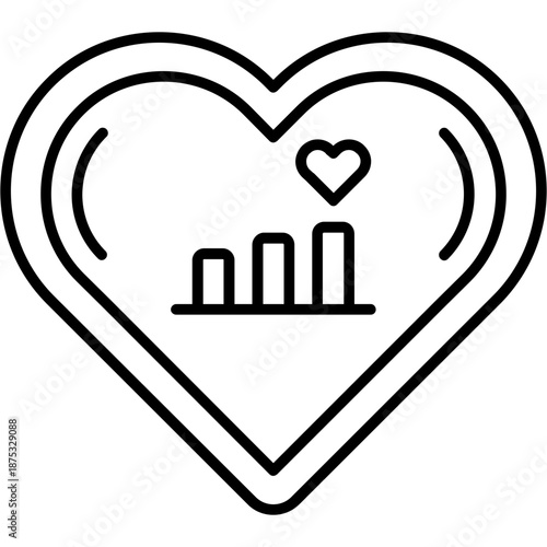 Heart Growth Outline Icon