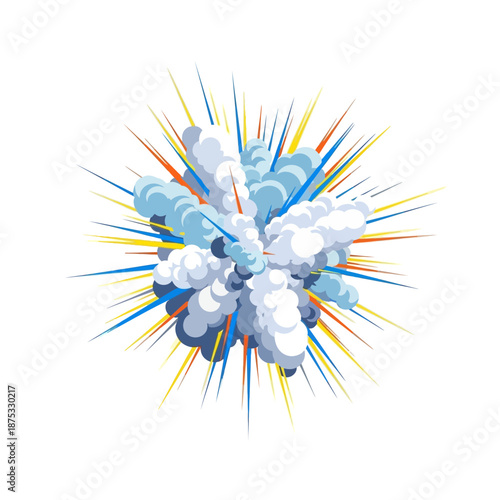 Explosion Burst Cloud Impact Effect - Dynamic Energy & Motion