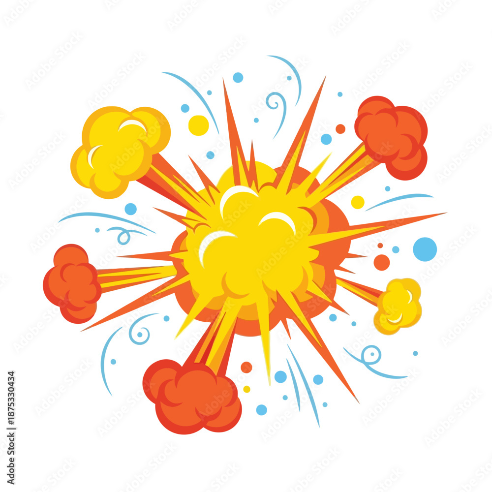 Obraz premium Explosion Comic Book Style