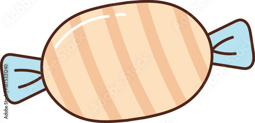 Candy Wrapped Sweet Caramel Cartoon