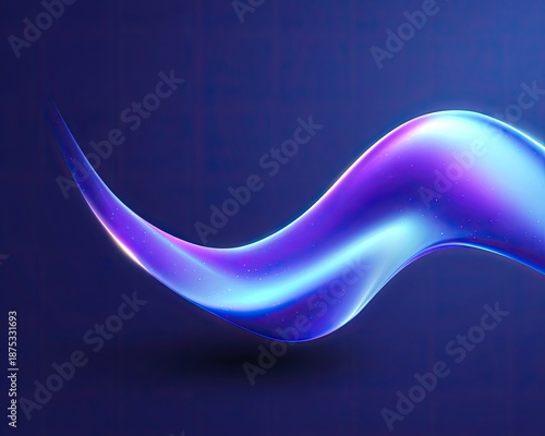 Abstract Fluid Wave Design With Neon Colors